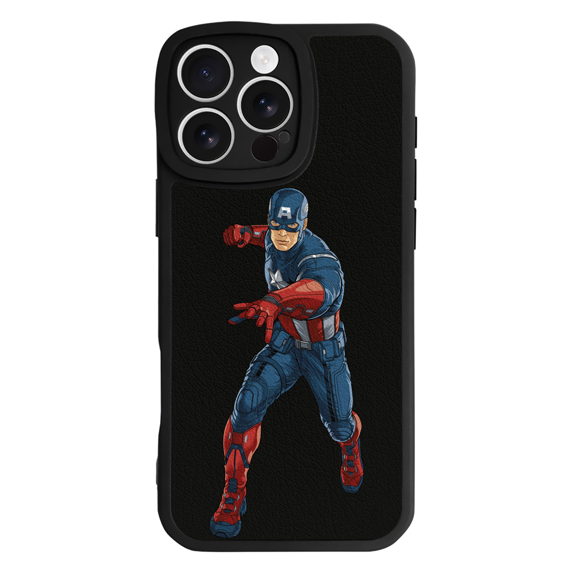 （画像用） アベンジャーズ The Avengers 【iPhone 16シリーズ対応】シリコンスマホケース（レザー調） 材質：シリコン